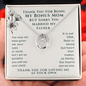 Bonus Mom Funny Lucky In Love Necklace | Step Mom Necklace, Bonus Mom Gift | Birthday, Mother's Day Gift for Second Mom