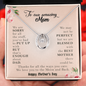 To Our Amazing Mom We May Not Be Perfect Message Card Zirconia Necklace | Necklace From Son Daughter Gift Mothers day