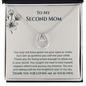 To My Second Mom Lucky In Love Necklace | Step Mom Necklace, Bonus Mom Gift | Birthday, Mother's Day Gift for Second Mom