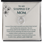 To My Stepped Up Mom Lucky In Love Necklace | Step Mom Necklace, Bonus Mom Gift | Birthday, Mother's Day Gift for Second Mom