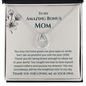 To My Amazing Bonus Mom Lucky In Love Necklace | Step Mom Necklace, Bonus Mom Gift | Birthday, Mother's Day Gift for Second Mom