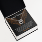 To My Riding Valentine Lovers Cubic Zirconia Necklace Gift | Valentine's Bikers Gifts For Women