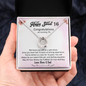 Happy Sweet 16 You Will Always Be Our Little Girl Birthday Necklace | Gift For Daughter's 16th Birthday | Sweet 16 Birthday Gift