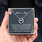 Mom and Son, Lucky In Love Necklace  Mom Necklace, Present for Mother's Day, Mother's Day Gift for Mom from Son