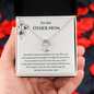To My Other Mom Our Hearts Are As One Lucky In Love Necklace | Step Mom Necklace, Bonus Mom Gift | Birthday, Mother's Day Gift for Second Mom