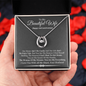 Gift For My Beautiful Wife 2nd Year Anniversary Necklace, 2nd Year Wedding Anniversary Gifts, 2nd Wedding Anniversary Gift For Her