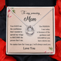 To My Amazing Mom, Lucky In Love Necklace  Mom Necklace, Present for Mother's Day