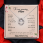 To Our Amazing Mom We May Not Be Perfect Message Card Zirconia Necklace | Necklace From Son Daughter Gift Mothers day