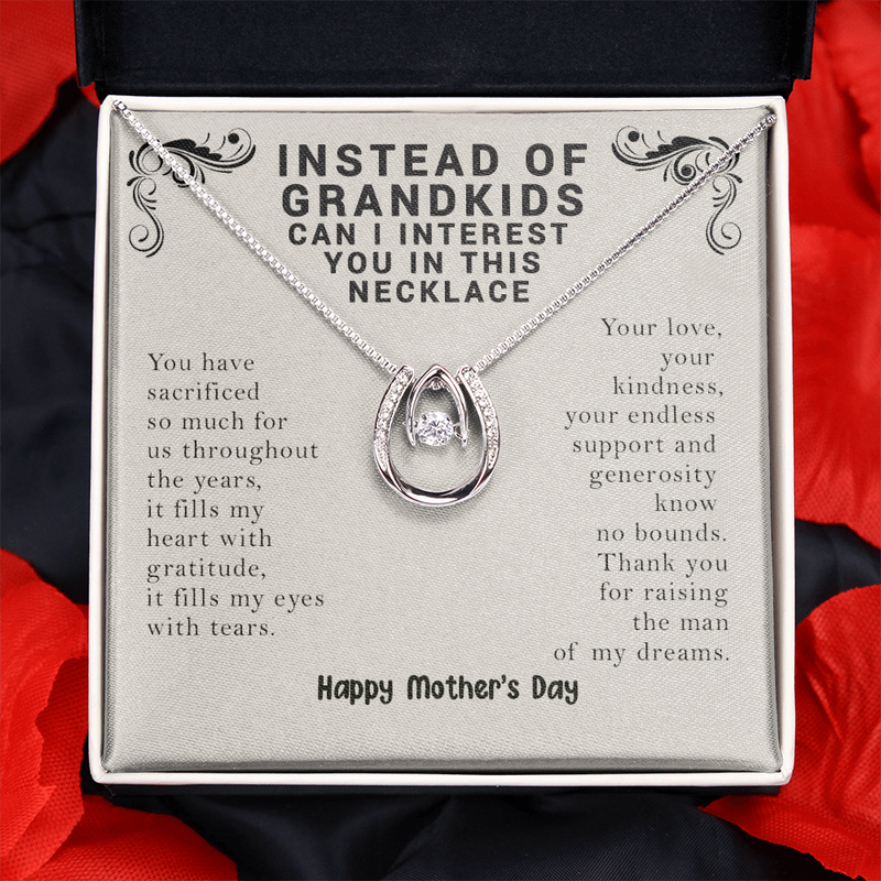 Instead of Grandkids Can I Interest You In This Lucky Mother-In-Law Necklace | Funny Mother's Day Necklace from Mother-In-Law | Husband Mom Mother's Day Gift