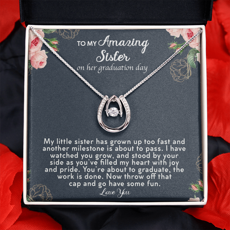 To My Amazing Sister On Her Graduation Day | Graduation Gift Necklace, Graduation Gift for Her, College Graduation Gift for Her, High School, Senior Graduation, Class of 2022