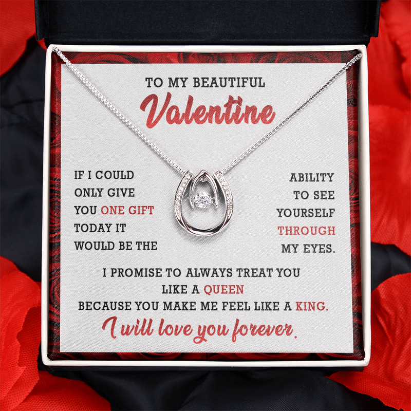 To my Beautiful Valentine Gift from Husband or Boyfriend| Valentines Day Gift for Wife or Girlfriend| To My Valentine Jewelry