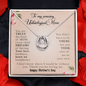 To My Amazing Unbiological Mom, Lucky In Love Necklace  Mom Necklace, Present for Mother's Day