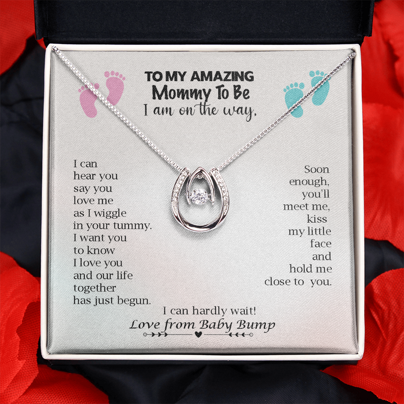 To My Amazing Mommy To Be Necklace | Mom To Be Gift, Pregnancy Gift for Mom To Be, Mommy Present From Unborn Baby