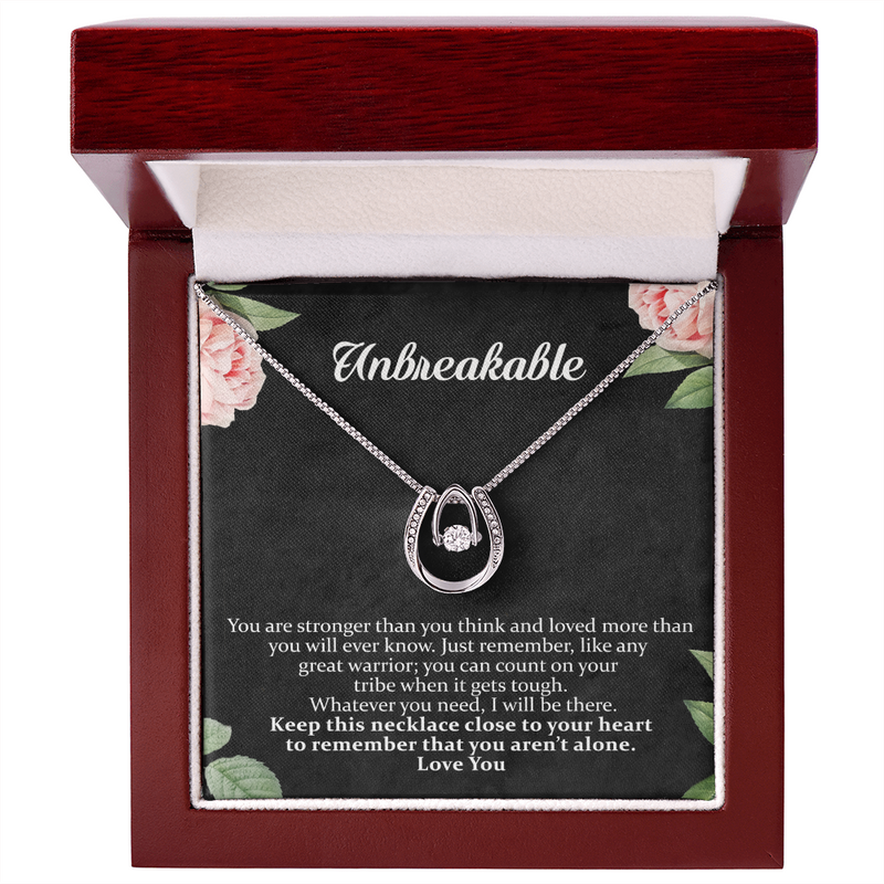 Unbreakable Strength Pendant Lucky Necklace Strong Woman | Surgery, Cancer Patient, Sick Friend Gift, Care Package