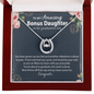 To My Amazing Bonus Daughter on her Graduation Day Cross Necklace Gift| Gift from Step Mom/ Bonus Mom| Graduation Gift for Step Daughter