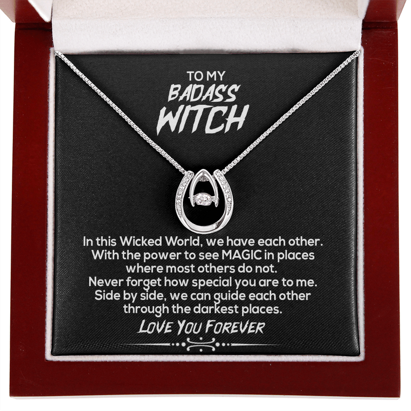 To My Badass Witch We Have Each Other Pure Luck Necklace | Gift for Best Friend | Unbiological Sister Gift For Bestie Birthday Necklace Gift Set