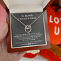 To My Wife I Love You To Infinity Lucky In Love Necklace; Anniversary Gift For Wife; Birthday Gift For Wife