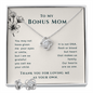 To My Bonus Mom Necklace & Earrings Gift Set | Step Mom Necklace, Bonus Mom Gift | Birthday, Mother's Day Gift for Second Mom