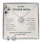 To My Other Mom Our Hearts Are As One Necklace & Earrings Gift Set  | Step Mom Necklace, Bonus Mom Gift | Birthday, Mother's Day Gift for Second Mom