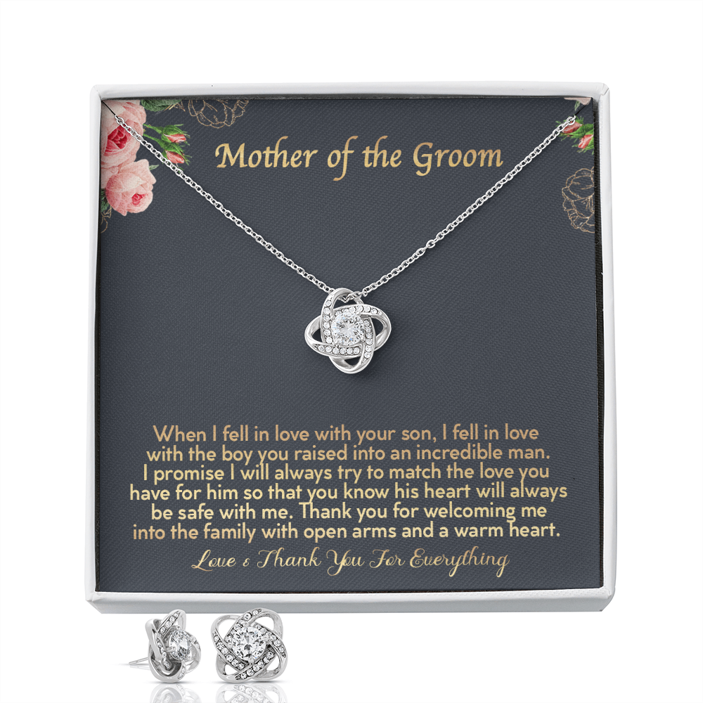 Mother Of The Groom Necklace and Earring Gift Set, Mother of the groom set , Bridal jewelry set, Mother in law gift set