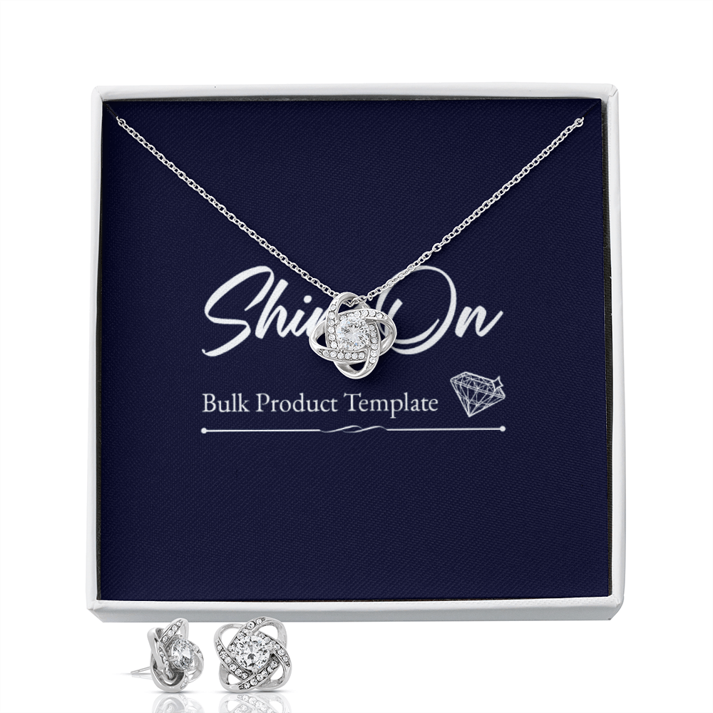 Love Knot Earring & Necklace Set Template