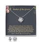 Mother Of The Groom Necklace and Earring Gift Set, Mother of the groom set , Bridal jewelry set, Mother in law gift set