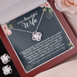 Wife Anniversary, Mother's Day Gift, Wife Birthday Necklace Earring Gift Set