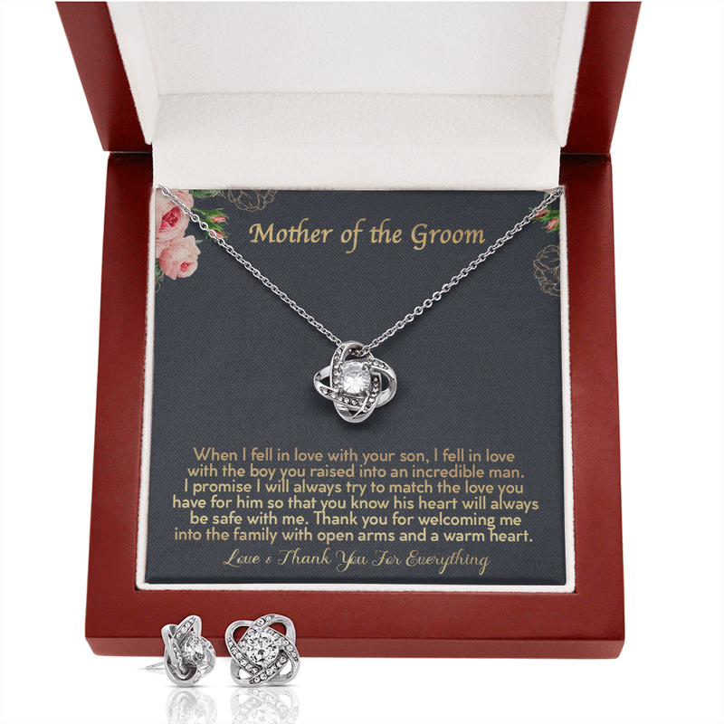 Mother Of The Groom Necklace and Earring Gift Set, Mother of the groom set , Bridal jewelry set, Mother in law gift set