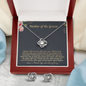 Mother Of The Groom Necklace and Earring Gift Set, Mother of the groom set , Bridal jewelry set, Mother in law gift set