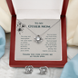 To My Other Mom My Rock  Necklace & Earrings Gift Set | Step Mom Necklace, Bonus Mom Gift | Birthday, Mother's Day Gift for Second Mom