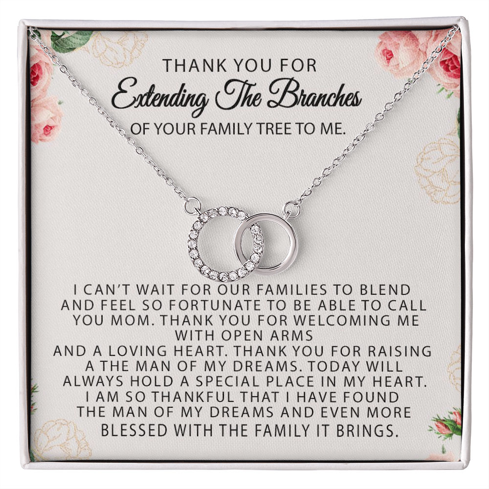 Thank You For Extending The Branches Of Your Family Tree To Me, Mother In Law Wedding Gift From Bride, Mother of the Groom Necklace, Future Mother in Law Wedding Gift, Sentimental Gift For Mother-In-Law