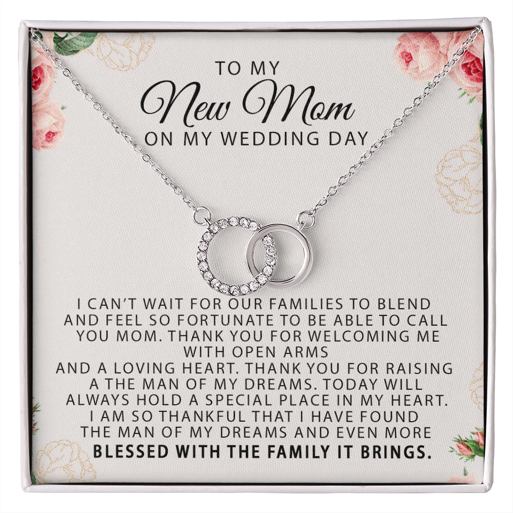 To My New Mom I Can't Wait For Our Families To Blend, Mother In Law Wedding Gift From Bride, Mother of the Groom Necklace, Future Mother in Law Wedding Gift, Sentimental Gift For Mother-In-Law