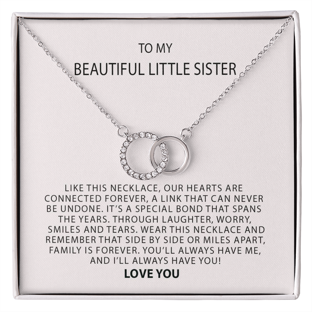 To My Beautiful Little Sister You'll Always Have Me Necklace Gift | Sister Gifts Little Sister | Birthday Gift for Little Sister | Jewelry Gift for Sister Necklace Card
