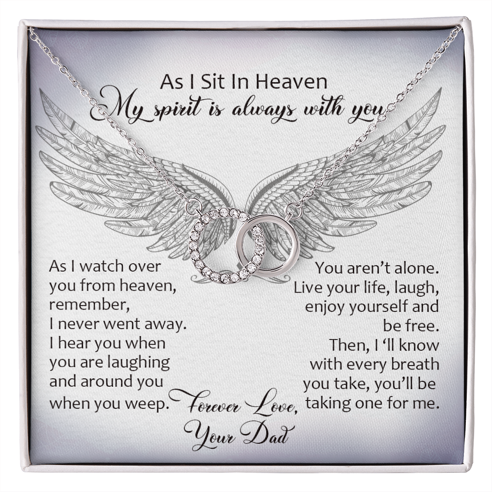 In Loving Memory Of My Dad Angel Necklace | DAD Memorial Necklace, A Piece of My Heart is in Heaven, Loss of Father, In Memory of Dad