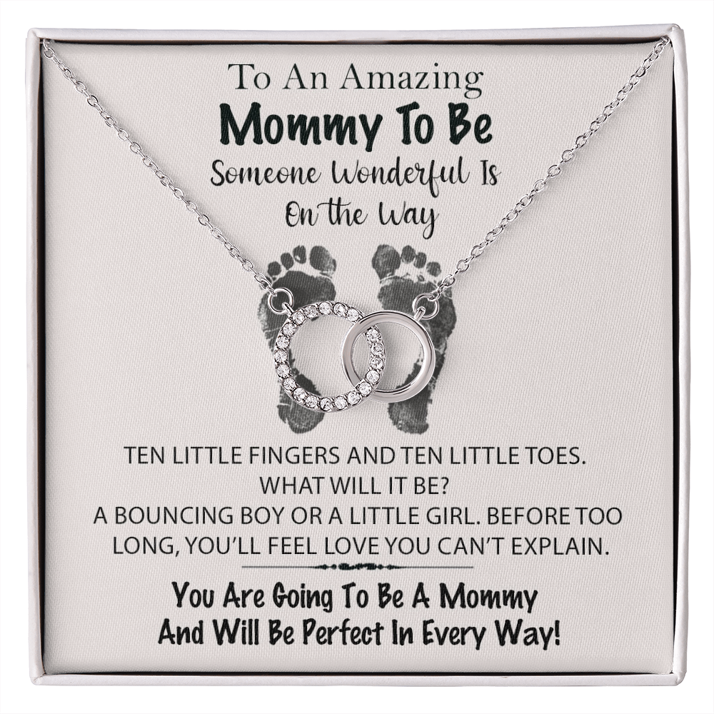 To An Amazing Mommy To Be Pair Necklace Gift | Congratulatory Gift for First Time Mom | Pregnancy Gift for Best Friend | Gift for Mom to Be Necklace