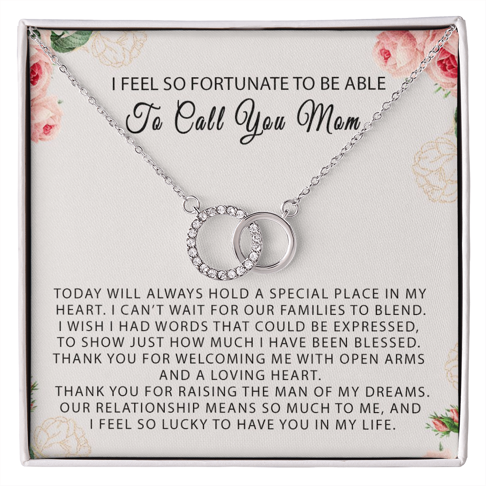 I Feel So Fortunate To Be Able To Call You Mom, Mother In Law Wedding Gift From Bride, Mother of the Groom Necklace, Future Mother in Law Wedding Gift, Sentimental Gift For Mother-In-Law