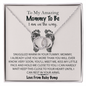 To My Amazing Mama To Be I Am On The Way Pair Necklace Gift | Message From Baby Bump | Gift for First Time Mom | Gift for Mom to Be Necklace
