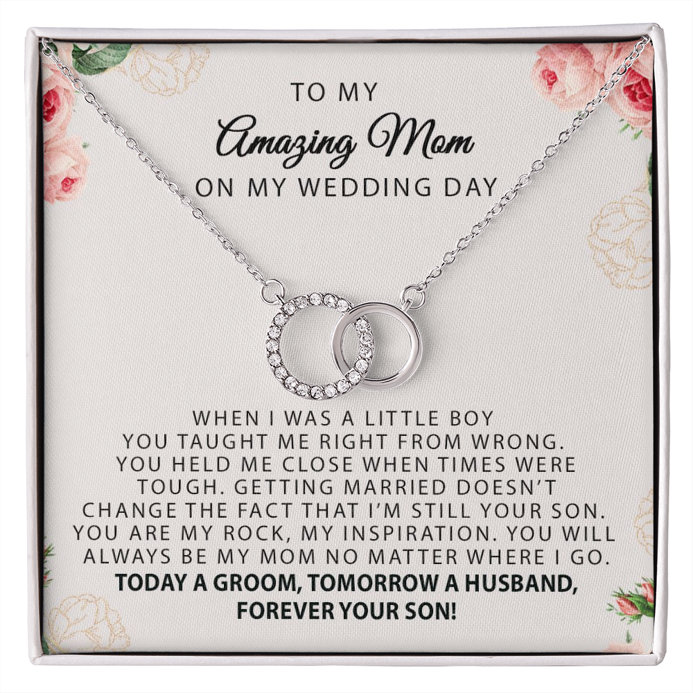 To My Beautiful Mom On My Wedding Day / Mother of the Groom Gift From Groom  / Wedding Gift For Mom / Groom Gift To Mom / Mother Of The Groom Necklace