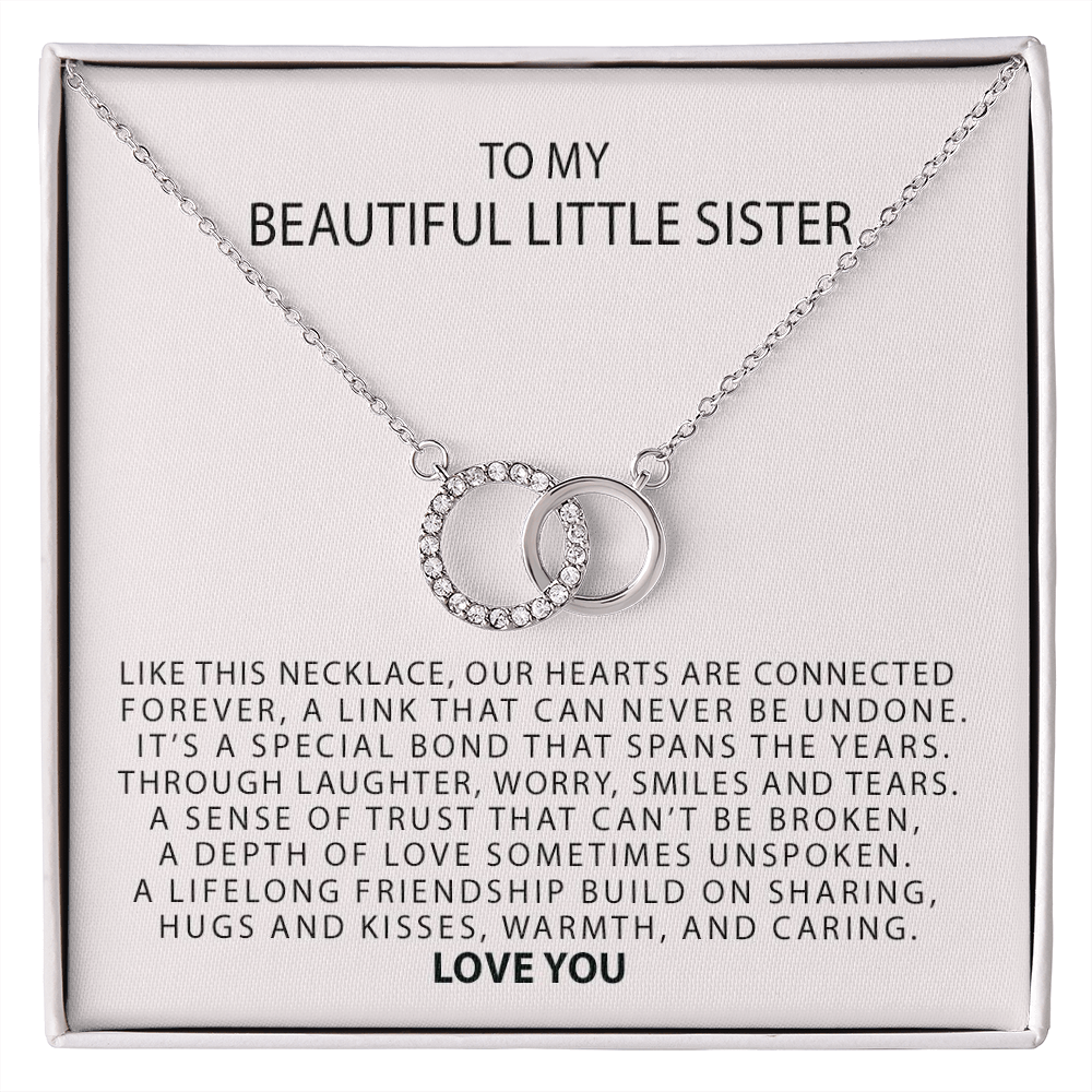To My Beautiful Little Sister Necklace Gift | Sister Gifts Little Sister | Birthday Gift for Little Sister | Jewelry Gift for Sister Necklace Card
