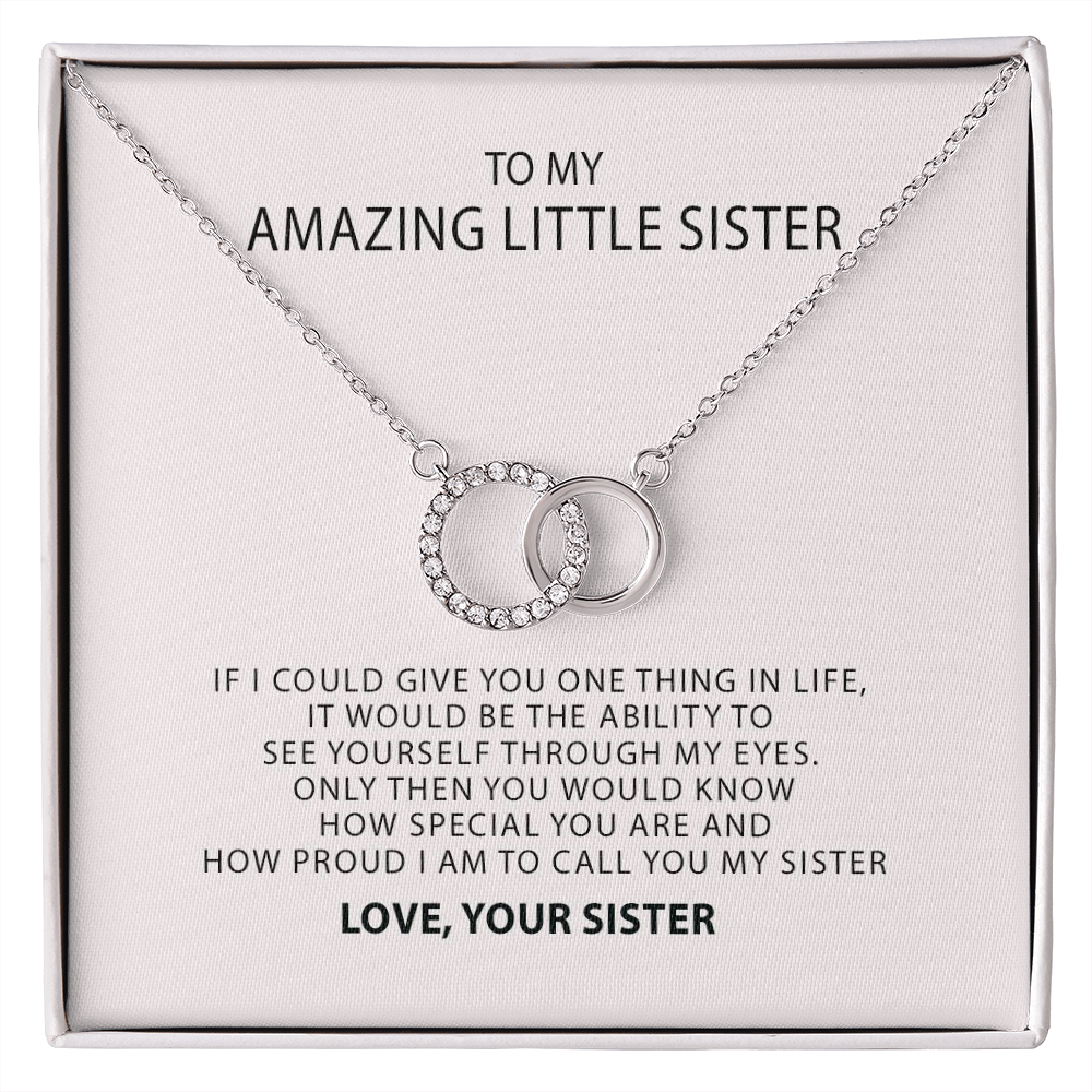 To My Amazing Little Sister Necklace Gift | Sister Gifts Little Sister | Birthday Gift for Little Sister | Jewelry Gift for Sister Necklace Card