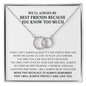 Funny Gift for Best Friend Pair Necklace, You Know Too Much Sister Gift, Funny Birthday Gift Idea
