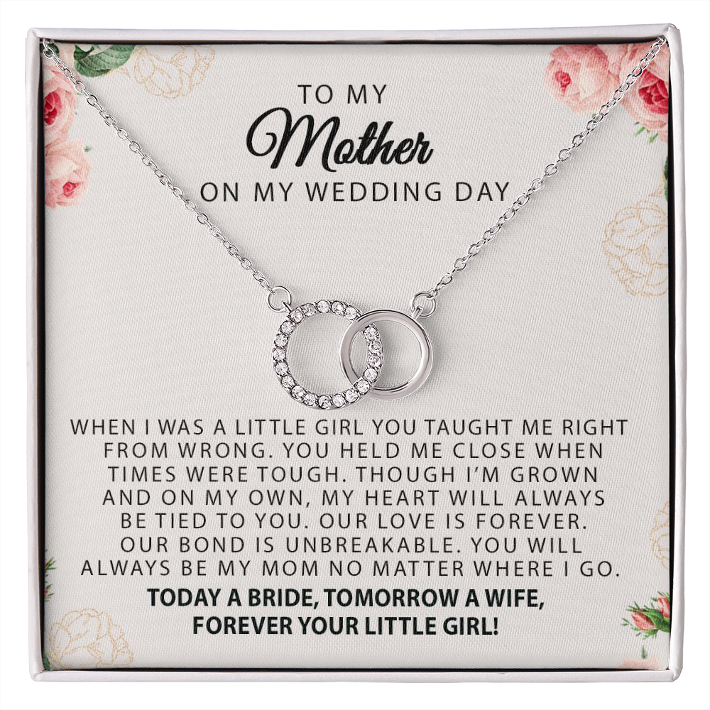 To My Mother on My Wedding Day, Bride Mom, Gift for Mother of The Bride, Gift from Bride, Gift From Daughter, Mother Of The Bride Necklace Gift, Wedding Jewelry