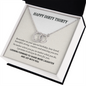 Happy Dirty Thirty 30th Birthday Pair Necklace Gift For Her | Meaningful 30th Birthday Necklace | Interlocking Circles | Sterling Silver Jewelry