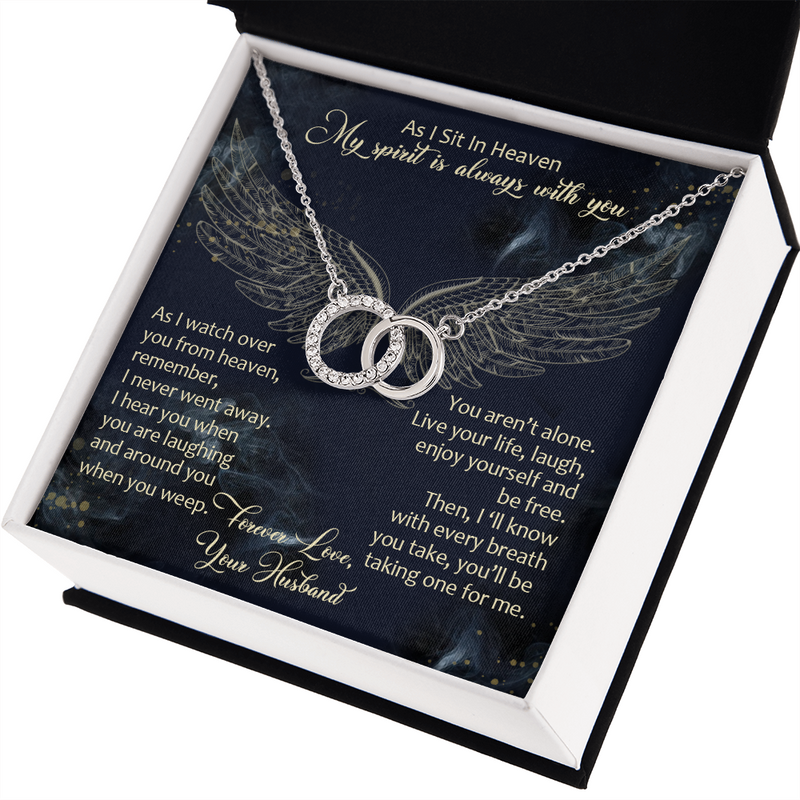 In Loving Memory Of My Husband Pair Necklace | Husband Memorial Necklace, A Piece of My Heart is in Heaven, Loss of Husband, In Memory of Husband