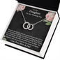 To Our Daughter On Her Wedding Day Perfect Pair Necklace | Gift To Bride from Mother & Dad | Bride Jewelry Gift from Parents