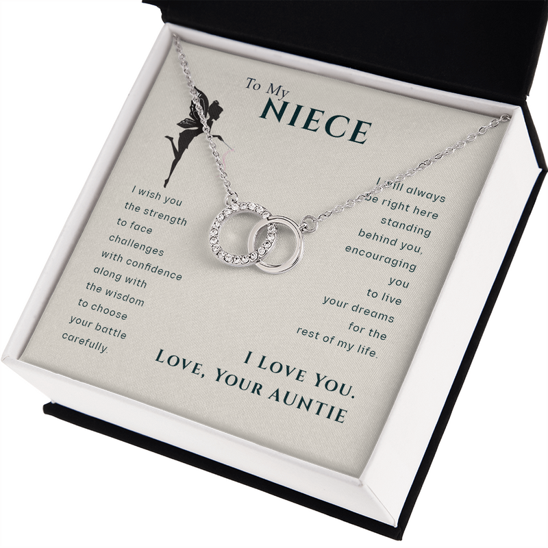 To My Niece, Live Your Dreams Pair Necklace | Gift for Niece from Aunt | Niece Birthday, Graduation, Christmas Present