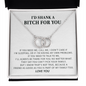 Gift for Best Friend Pair Necklace, Sister, I’d Shank a Bitch for You Gift, Funny Birthday Gift Idea