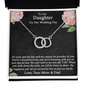 To Our Daughter On Her Wedding Day Perfect Pair Necklace | Gift To Bride from Mother & Dad | Bride Jewelry Gift from Parents