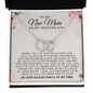 To My New Mom On My Wedding Day, Mother In Law Wedding Gift From Bride, Mother of the Groom Necklace, Future Mother in Law Wedding Gift, Sentimental Gift For Mother-In-Law