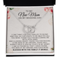 To My New Mom I Can't Wait For Our Families To Blend, Mother In Law Wedding Gift From Bride, Mother of the Groom Necklace, Future Mother in Law Wedding Gift, Sentimental Gift For Mother-In-Law